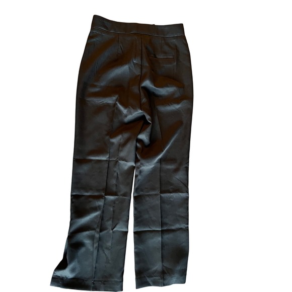 Commense Wide Leg Trousers High Waist Dress Pants Black Career Slit Hem M - Picture 4 of 7